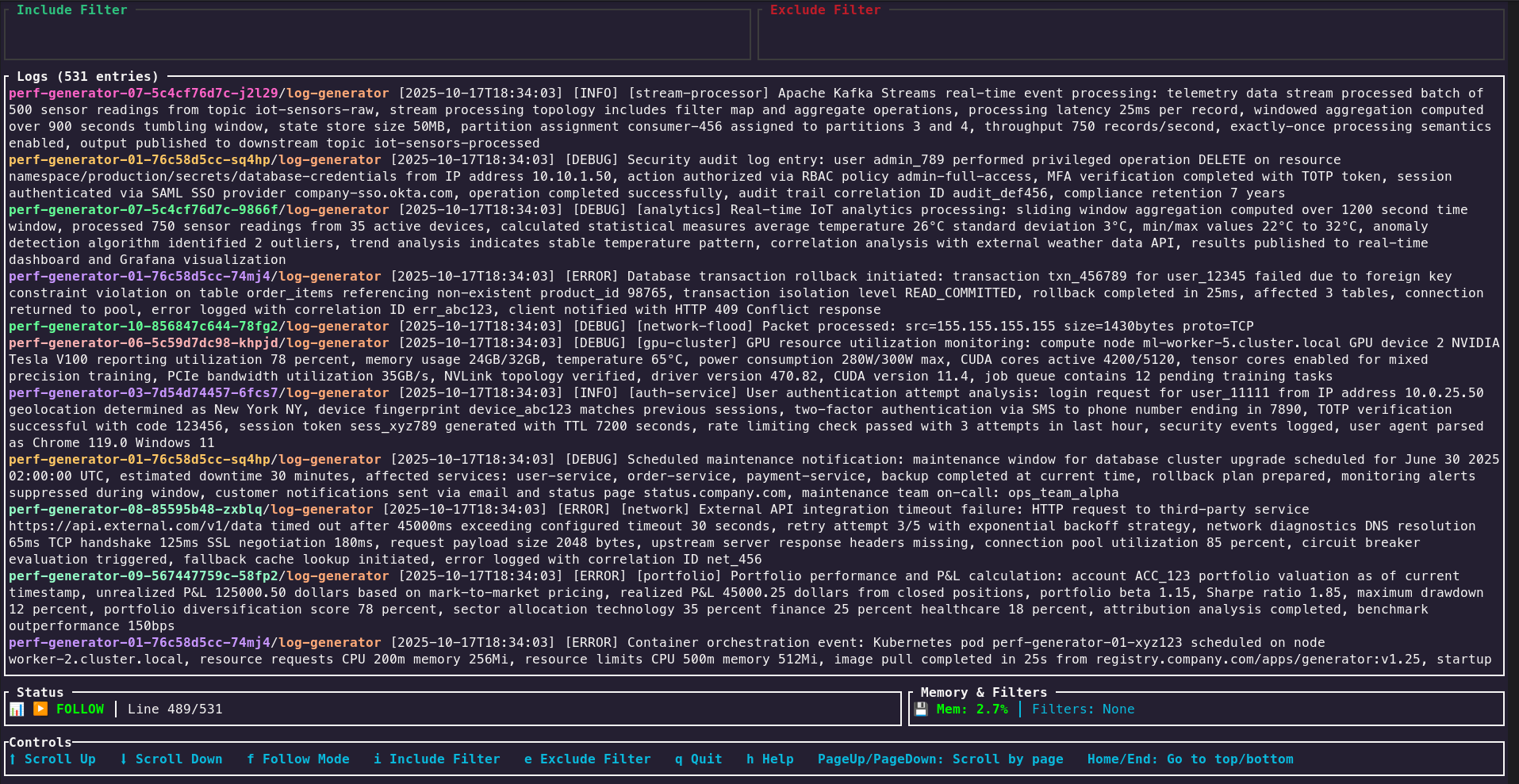 TUI Screenshot
